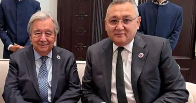 На полях юбилейного саммита ШОС в Бишкеке состоялась рабочая беседа генеральных секретарей ОДКБ и ООН Таалатбека Масадыкова и Антониу Гутерриша.